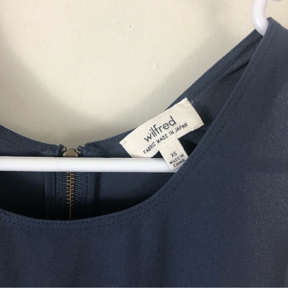 Wilfred Sèvres Blouse Sleeveless Top Navy Blue Size XS - Picture 3 of 7